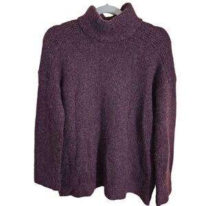 Nanette Lepore Plum Yak Wool Blend Turtleneck Sweater Size S